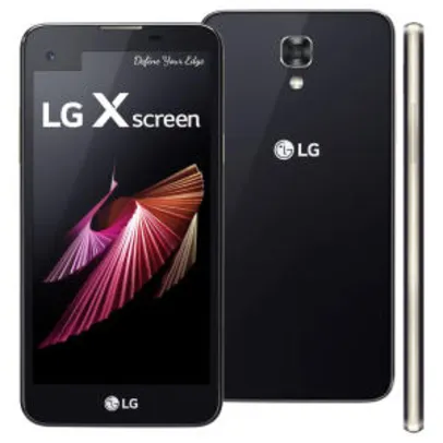 Smartphone LG X Screen Preto com 16GB, Android 6.0, 4G, Câmera 13MP e Processador Quad Core de 1.2 GHz R$799