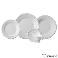 Aparelho de Jantar Pomerode 20 peças - Schmidt Branco | R$ 133