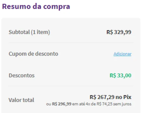 Imagem na descrição da promoção