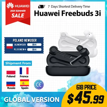 Saindo por R$ 204: Fone de ouvido sem fio Huawei Freebuds 3I | Versão Global | R$ 204 | Pelando