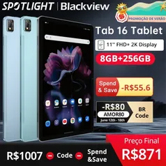 Tablet BlackView 8GB Ram 256gb Interno