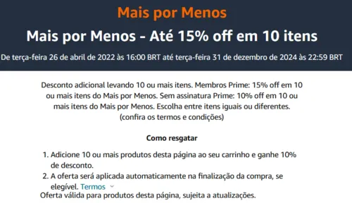 Imagem na descrição da promoção