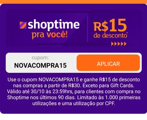 Imagem na descrição da promoção