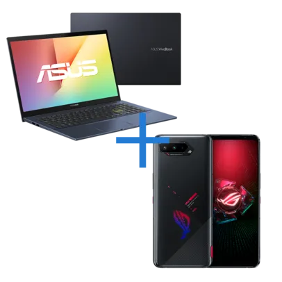 Notebook ASUS VivoBook + Smartphone ASUS ROG Phone 5 