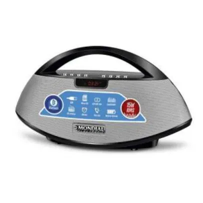 Rádio Portátil Mondial 15W RMS Bluetooth USB FM Entrada Auxiliar Sem Fio Recarregável - SK-01 por R$ 76