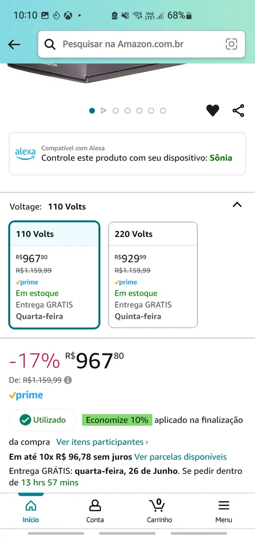 Imagem na descrição da promoção