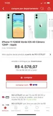 iPhone 11 128Gb Verde | R$4.578 12x SEM JUROS