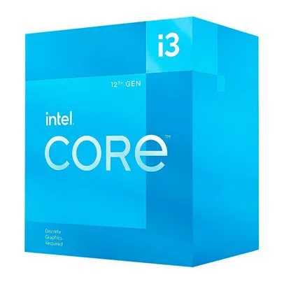 Processador Intel Core i3-12100F, 4-Core, 8-Threads, 3.3GHz ( 4.3GHz Turbo), Cache 12MB, LGA1700, BX