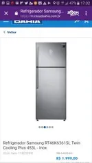 Refrigerador Samsung RT46K6361SL Twin Cooling Plus 453L - Inox - R$1999