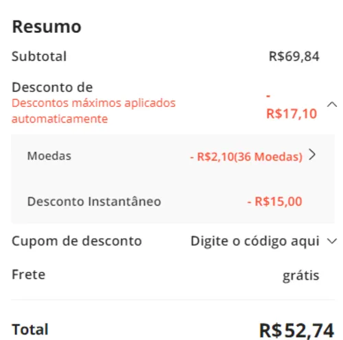 Imagem na descrição da promoção