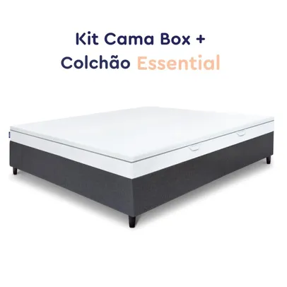 Kit Colchão + Cama Box Emma Essential Casal (138x188cm)