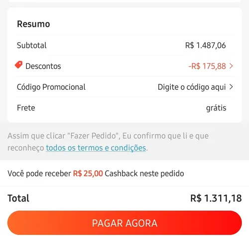 Imagem na descrição da promoção