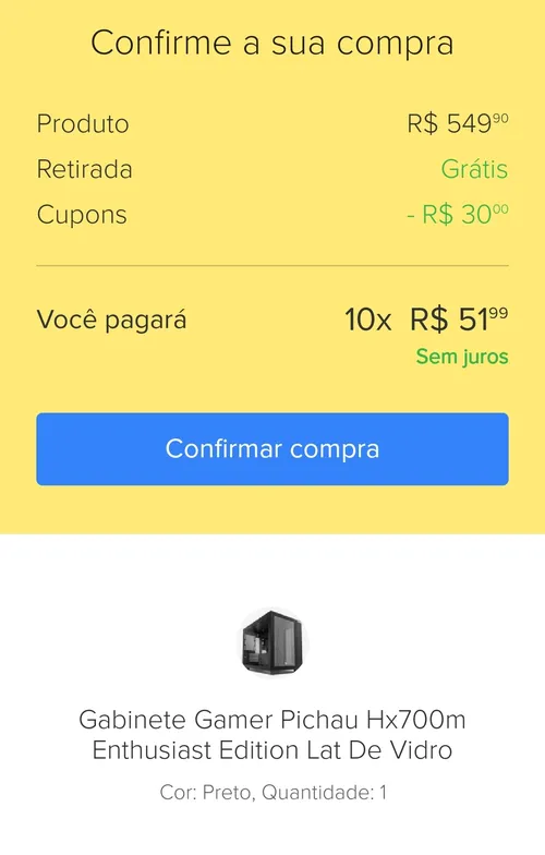 Imagem na descrição da promoção