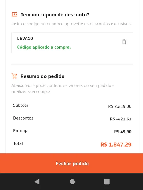 Imagem na descrição da promoção