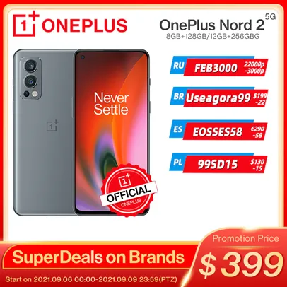 Smartphone Oneplus Nord 2 5G 8GB 128GB - Versão Global