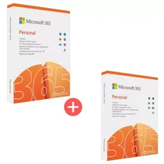 Kit Com 2 Microsoft 365 Personal, 1 Usuário com 1TB na Nuvem