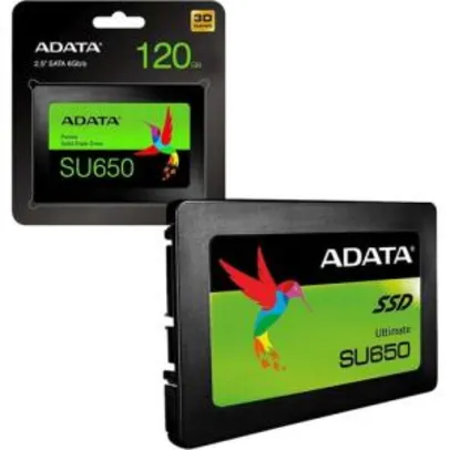 SSD Adata 120GB Su650 Sata III Leitura 520mb/s Gravação 450mb/s | R$100