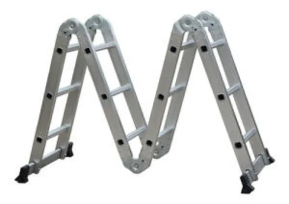 Escada Multifuncional 12 Degraus 7em1 Em Alumínio Evolux R$299