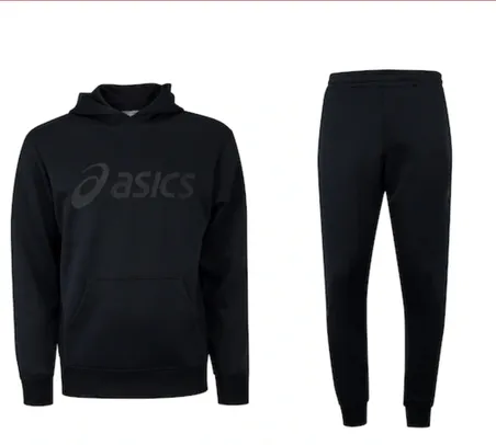 Conjunto de Agasalho Masculino ASICS com Capuz Interlock Fechado