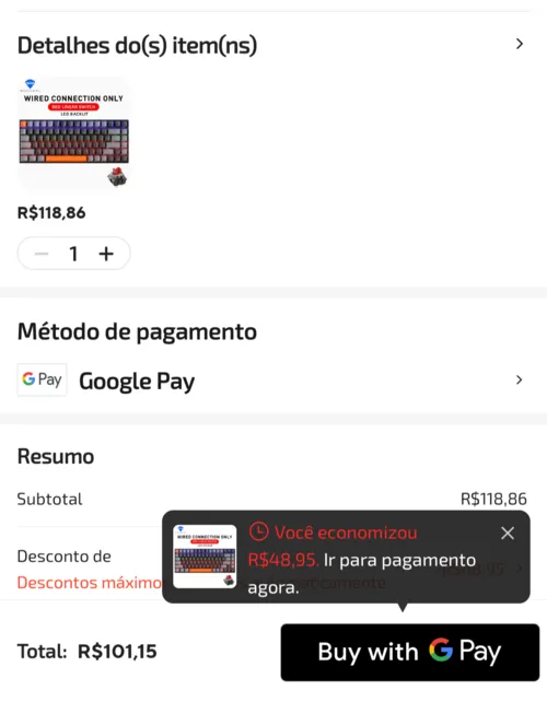 Imagem na descrição da promoção