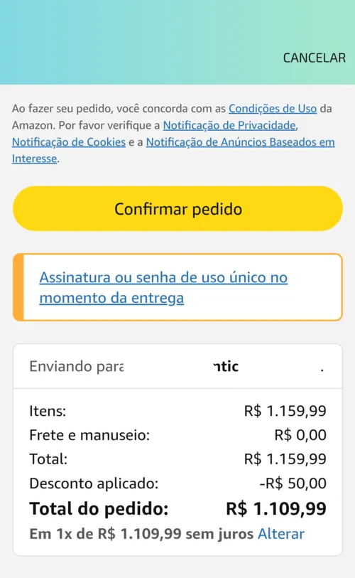 Imagem na descrição da promoção