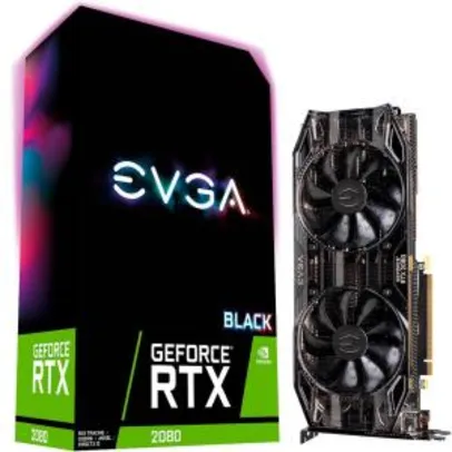 Placa de Vídeo EVGA NVIDIA GeForce RTX 2080 Black Gaming 8GB, GDDR6 - 08G-P4-2081-KR