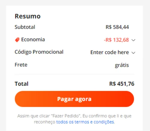 Imagem na descrição da promoção