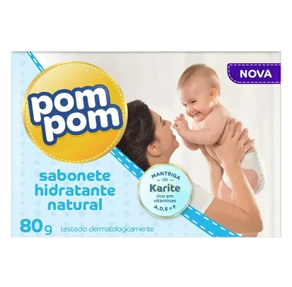 [5 unidades] Sabonete Infantil Pom Pom Hidratante - 80gr cada