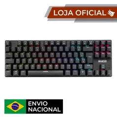 Teclado Mecânico Gamer Mancer Shade MK2, Rainbow, Switch Huano Azul, Preto, MCR-SHM2-RBW01BU