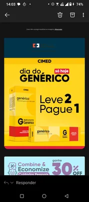 Genéricos Cimed leve 2 pague 1