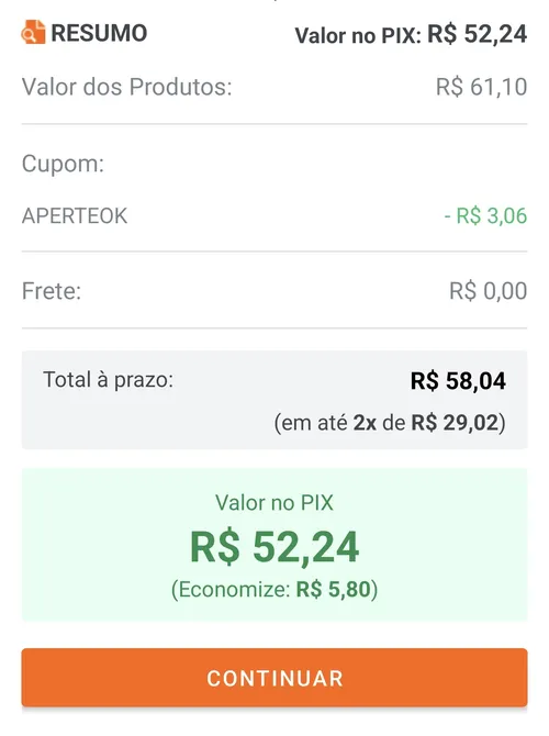 Imagem na descrição da promoção