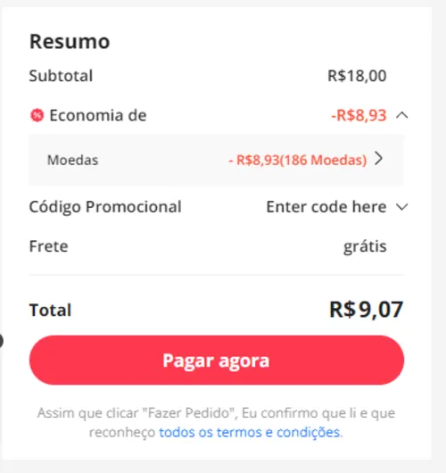 Imagem na descrição da promoção