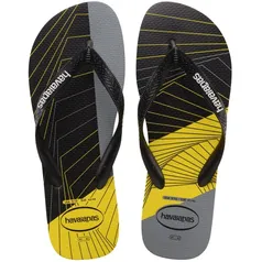 [Prime] Chinelo Trend, Havaianas, Masculino, Amarelo Citrico/Preto, 41/42