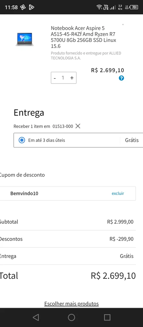 Imagem na descrição da promoção