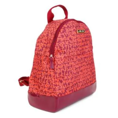 Mochila Petite Jolie Graffiti Uni Bag - Laranja e Vermelho R$76