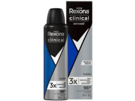 Desodorante Rexona Clinical Clean 150ml Aerosol Antitranspirante R$11