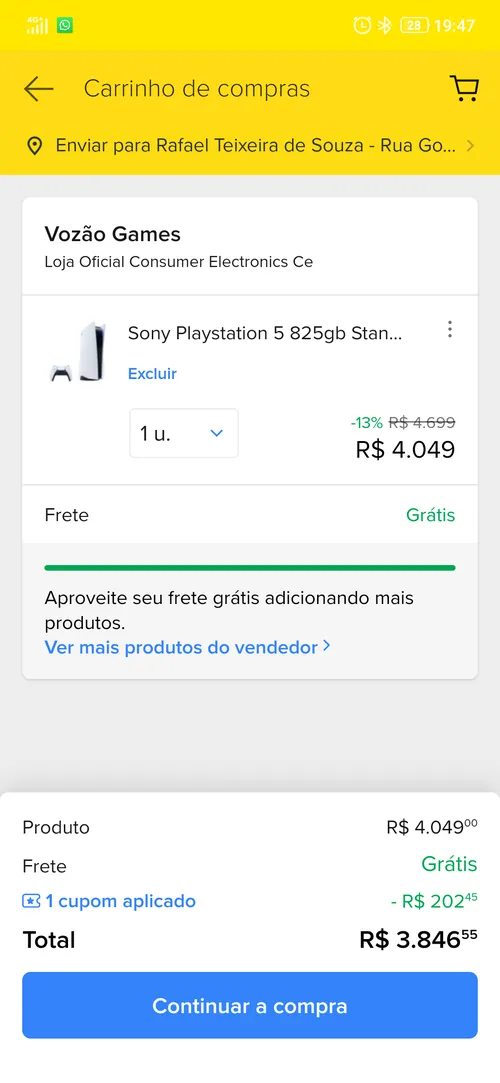 Imagem na descrição da promoção