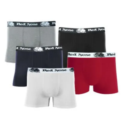 [R$79 com Ame] Kit 10 Cuecas Boxer Algodao Cotton Red Nose Sortidas - R$83