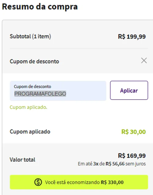 Imagem na descrição da promoção