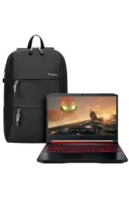 Notebook Acer Aspire Nitro 5 Intel Core I5 8GB (gtx1650) + Mochila Targus 15,6" Intellect Plus
