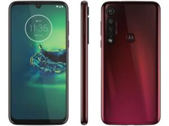 Smartphone Motorola G8 Plus 64GB Cereja 4G - 4GB RAM Tela 6,3” Câm. Tripla + Câm. Selfie 25MP