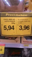 [Loja Física - Teresina] Na compra de 3 unidades M&M's 200g cada uma sai por R$3,93