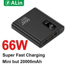 PD66w Super Fast Charging Power Bank 20000mah Hd Digital Portable Charger External 