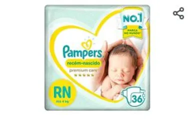 [PRIME] Fralda Pampers RN Premium Care 36 unidades | R$18