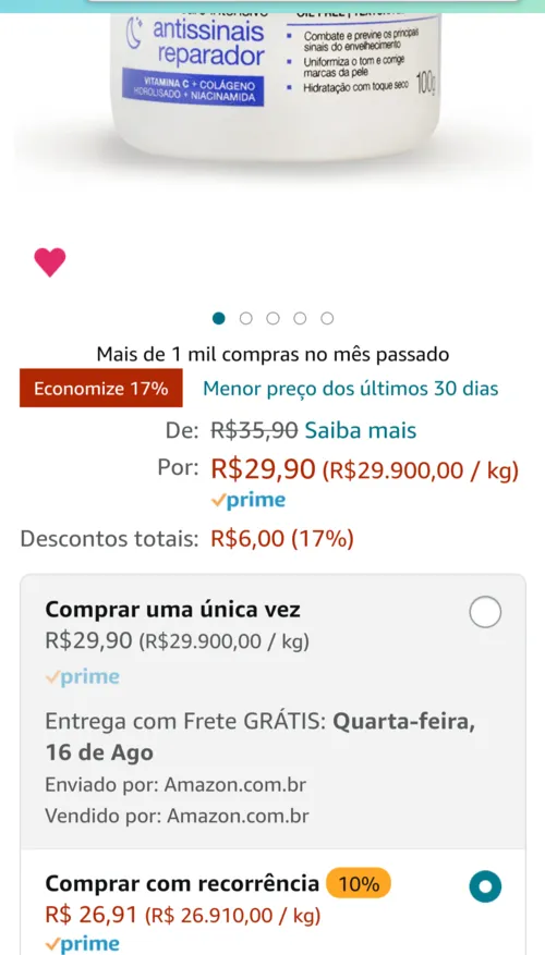 Imagem na descrição da promoção