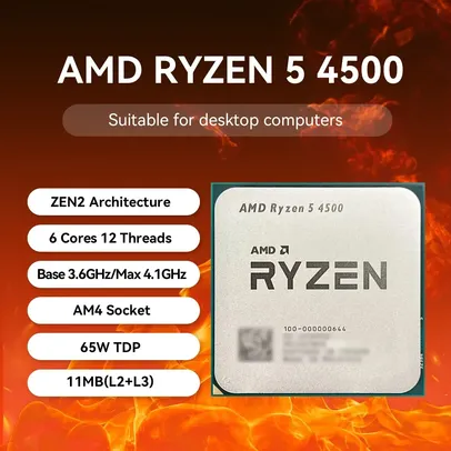 [Taxa inclusa | Moedas R$279 + App] Processador Ryzen 5 4500 (Taxa inclusa)