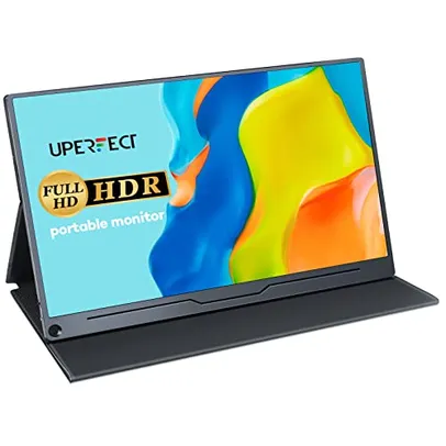 UPERFECT Monitor portátil de 15,6 polegadas [alta gama de cores 100% sRGB] Monitor USB C 1920 × 1080