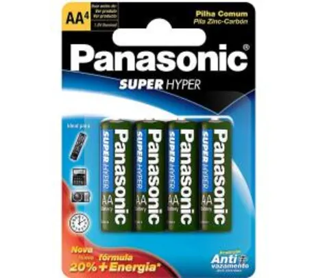 [AMAZON PRIME] 4 pilhas AA Panasonic. R$ 4,84