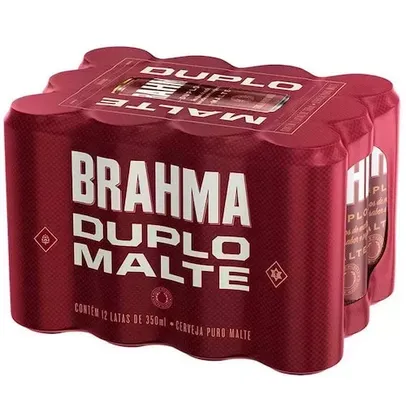 [VIP/ GOL VALE PIX R$2] Cerveja Brahma Duplo Malte Lata 350ml Pack -12 Unidades