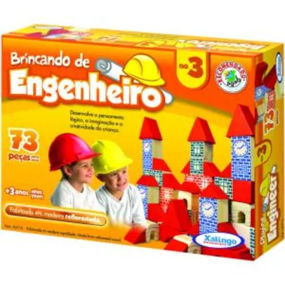 Blocos Xalingo Brincando de Engenheiro N°3, 73 Peças - R$15
